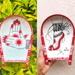 Handpainted decorative kulo mudra theme